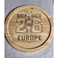 Plateau Bois Gravé PSG Champions 2026 Ø 25cm | Un brin de custom