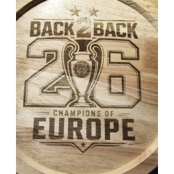 Plateau Bois Gravé PSG Champions 2026 Ø 25cm | Un brin de custom