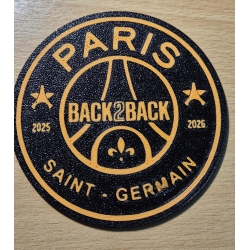 Dessous de Verre 3D PSG Paris Back 2 Back 2025-2026 Ø 10cm