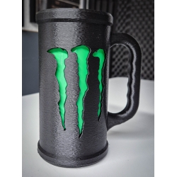 Porte Canette Chope 3D avec Couvercle Boisson Énergisante | Un brin de