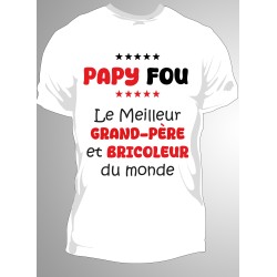 T-shirt Homme Meilleur Papy Personnalisé