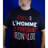 T-shirt dieu créa l'homme le Portugais créa Ronaldo