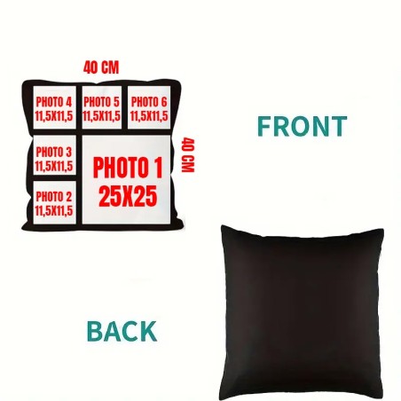 Housse de coussin  40x40cm personnalisée