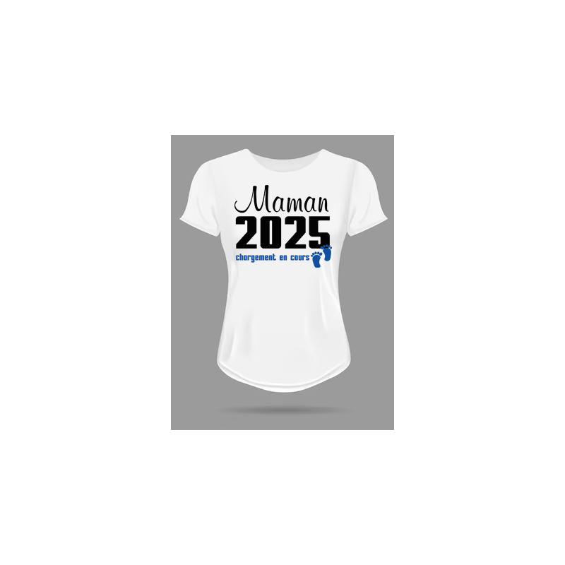 T-shirt futur maman 2025 bébé Garçon