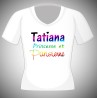 t-shirt princesse et parisienne avec nom personnalisé