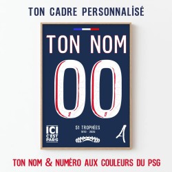 Cadre PSG Personnalisé