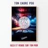 Cadre PSG  Bleu & rouge