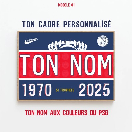 Cadre PSG Personnalisé A3 ou A4