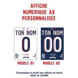 Affiche Numérique PSG Personnalisée