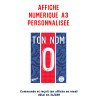 Affiche Numérique PSG Personnalisée bleu & rouge