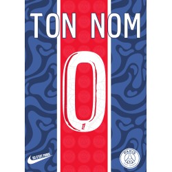 Affiche Numérique PSG Personnalisée bleu & rouge