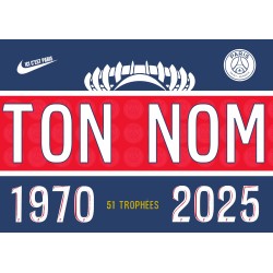 Affiche Numérique PSG Personnalisée Horizontal