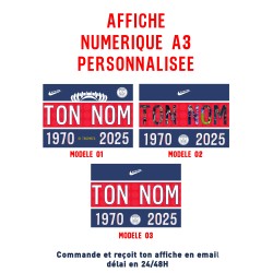 Affiche Numérique PSG Personnalisée Horizontal