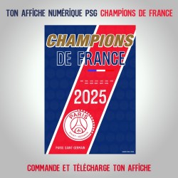 Affiche PSG CHAMPION Numérique