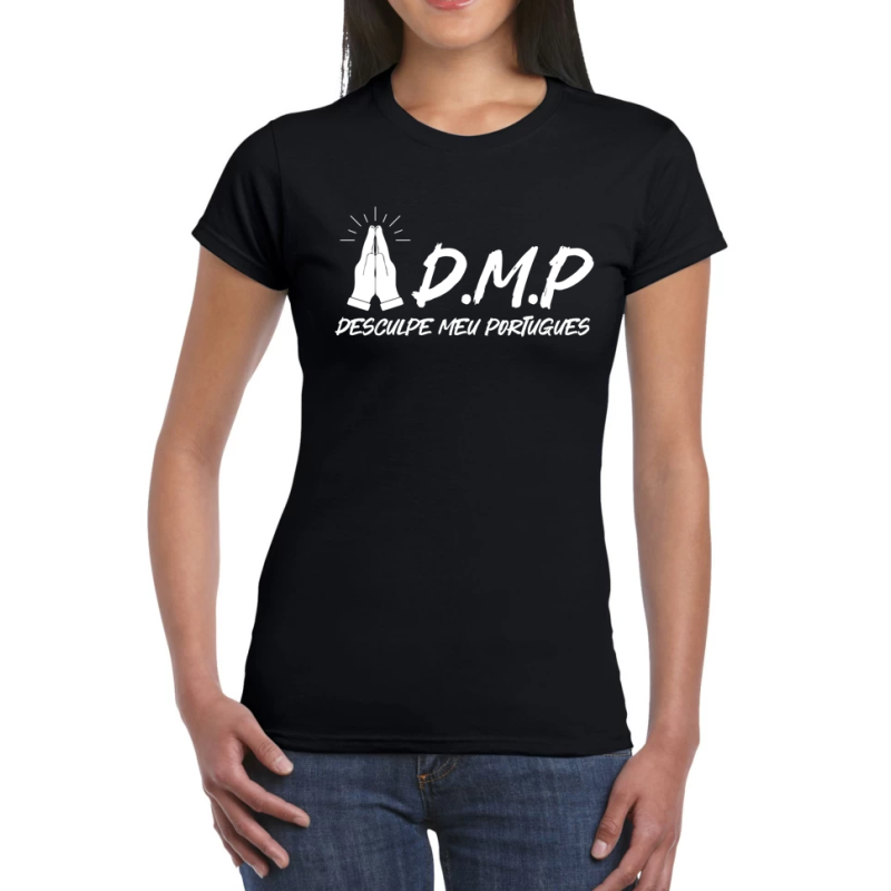 T-shirt Femme desculpe meu Português prière