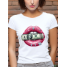 T-shirt Femme Bouche Diamant Dollars
