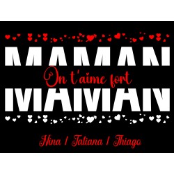 T-shirt Femme Maman on t'aime