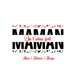 T-shirt Femme Maman on t'aime