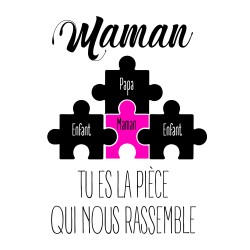T-shirt Femme Maman pièce du puzzle