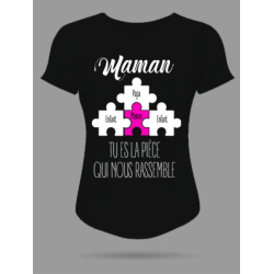 T-shirt Femme Maman pièce du puzzle