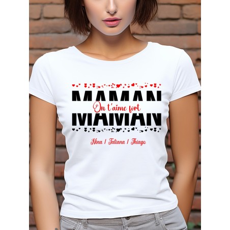 T-shirt Femme Maman on t'aime
