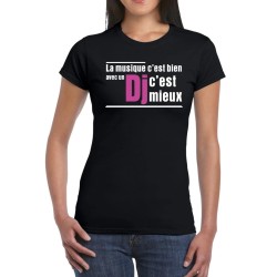 T-shirt La musique c'est bien avec un DJ c'est mieux