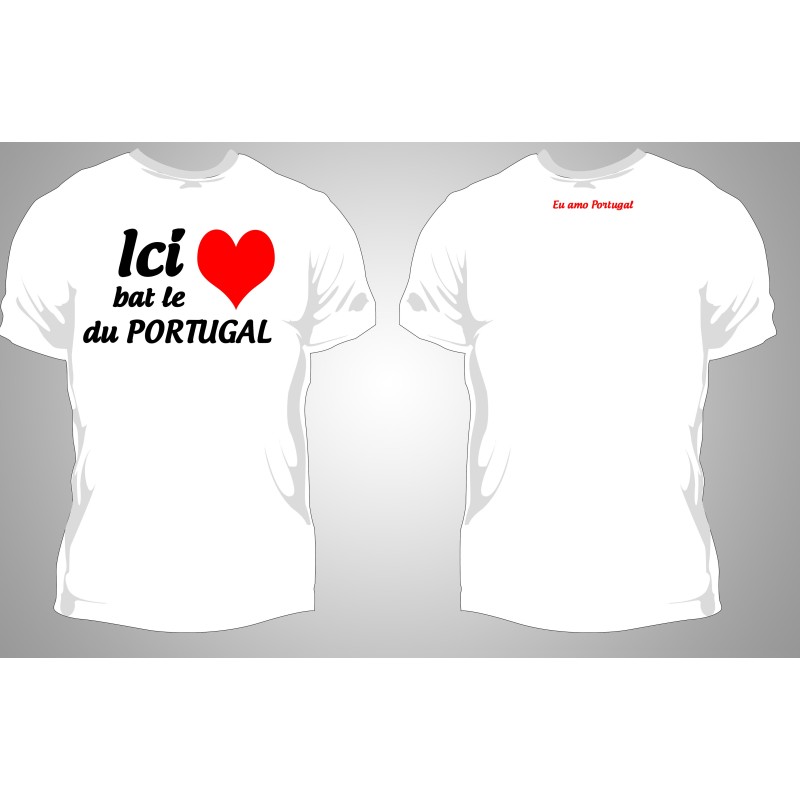 T-shirt Homme Ici bat le coeur du Portugal