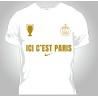 T-shirt Homme PSG Champions D'Europe gold