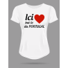 T-shirt Femme Ici bat le coeur du Portugal