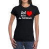 T-shirt Femme Ici bat le coeur du Portugal