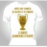 T-shirt Homme PSG Champions D'Europe gold