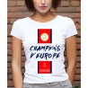 T-shirt Femme PSG Champions D'Europe