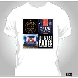 T-shirt Homme Paris SG Champions d'europe