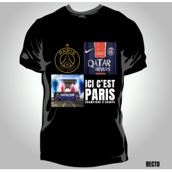 T-shirt Homme Paris SG Champions d'europe