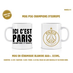 Mug PSG Champions d'Europe