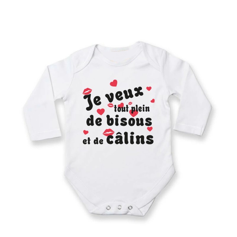 Body bébé je veux tout plein de bisous