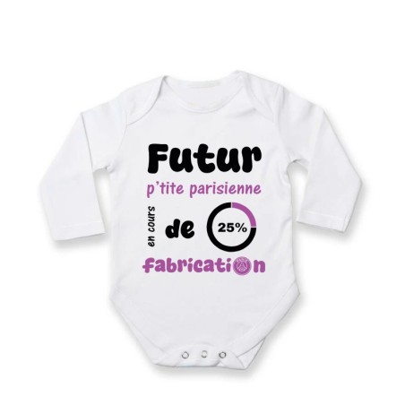 Body Bébé Futur Parisienne Supporter PSG