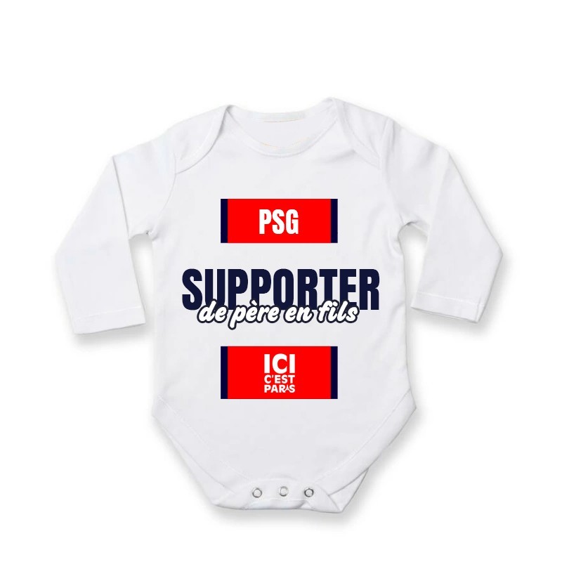 Body Bébé Supporter PSG de père en fils