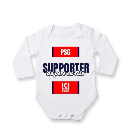 Body Bébé Supporter PSG de père en fils