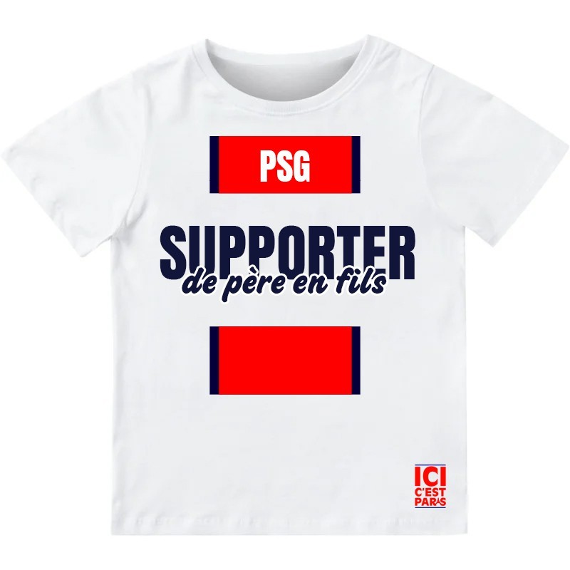 T-shirt Supporter PSG de père en fils