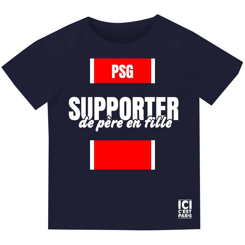T-shirt Supporter PSG de père en fille