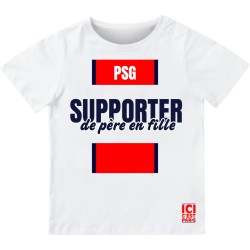 T-shirt Supporter PSG de père en fille