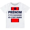 T-shirt Supporter PSG Prénom personnalisé